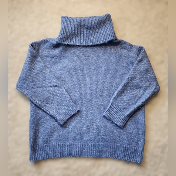 Zara Sweaters - Zara Medium Blue Roll Neck Turtleneck Sweater